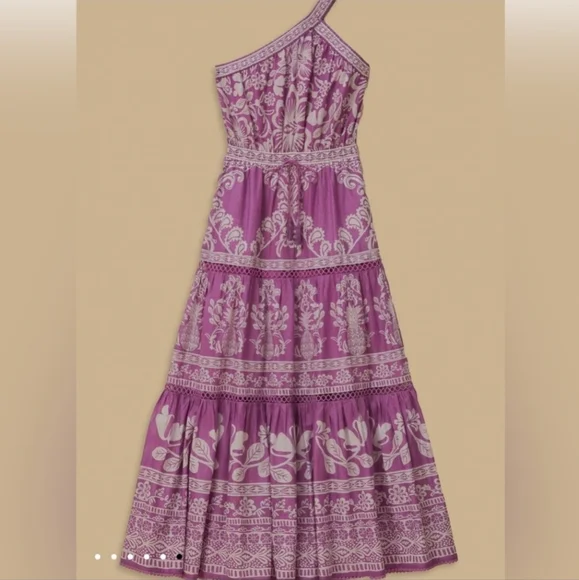 FARM Rio Elegant Purple One-Shoulder Dress - Picture 3 of 3